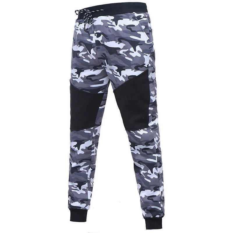 Heiße elastische Taille Camouflage Jogginghose Männer Lose Bequeme Jogger Patchwork Harem Hosen 2020 Mens Camo Cargo Hosen Hosen X0723