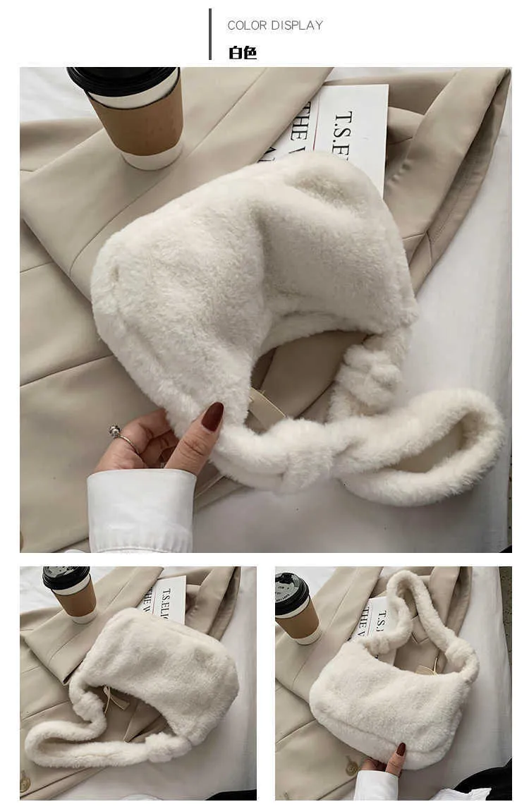 HBP Non-Brand hairy bag women's autumn and winter love leisure handbag fashion armpit Plush Hand sport.0018