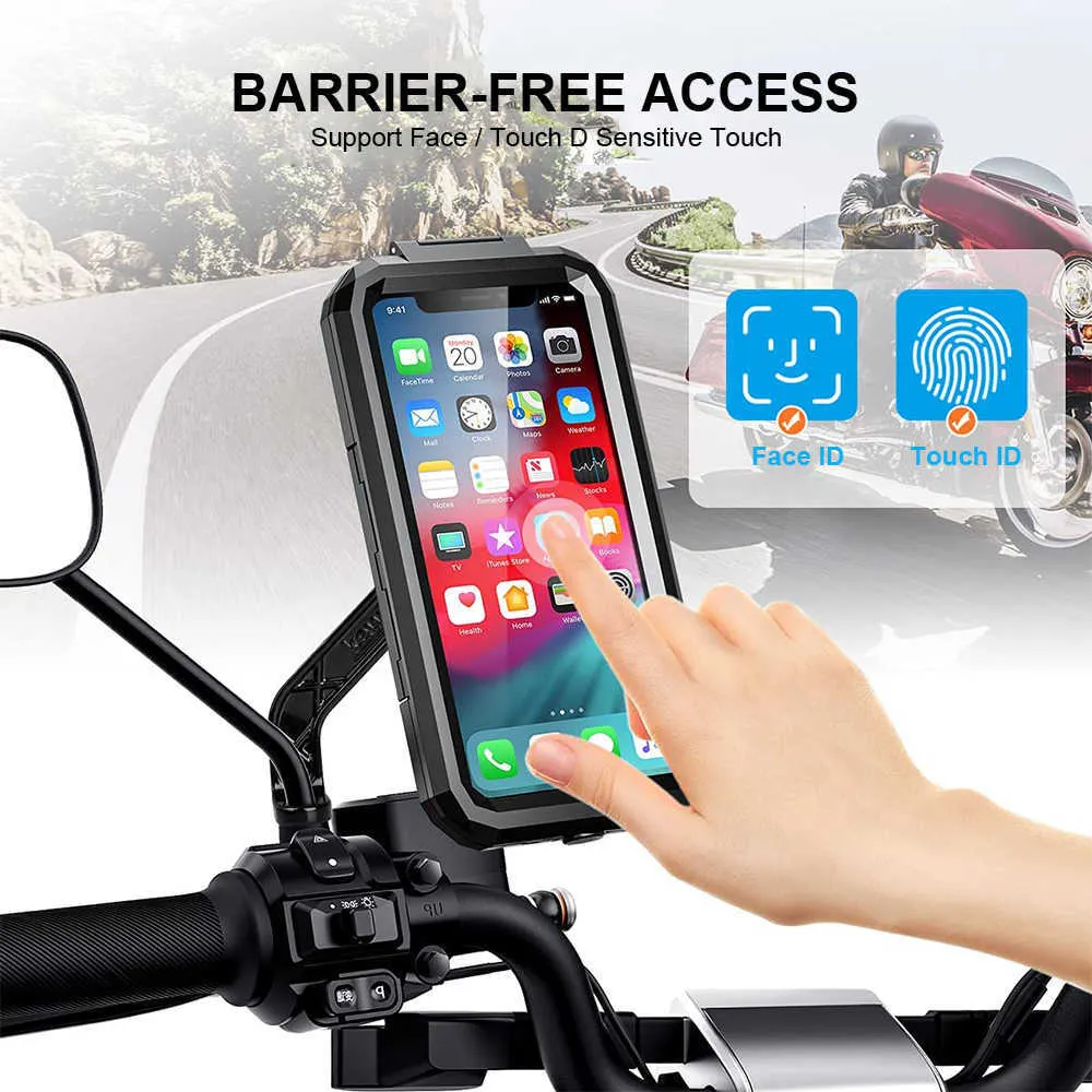 Car Waterproof Phone Case Bike Motorcycle Handlebar Rear View Mirror 3 to 6 8 Cellphone Mount Bag Motorbike Scooter Phone St1930