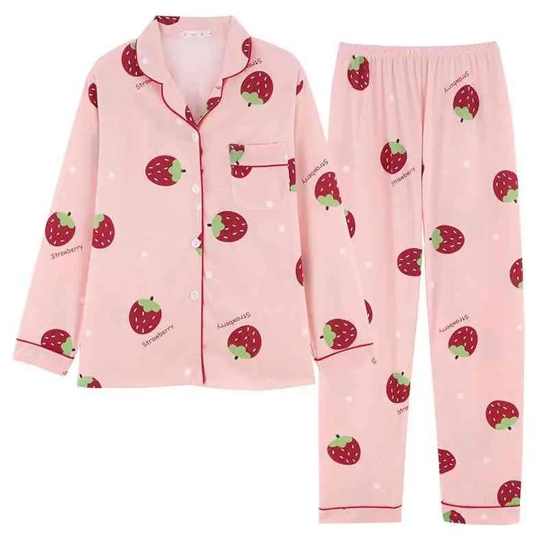 Pijamas Kawaii para niñas, Pijamas para mujer, Pijamas de aguacate, ropa de otoño para el hogar para mujeres, pantalones de manga larga, conjunto de ropa de dormir para el hogar