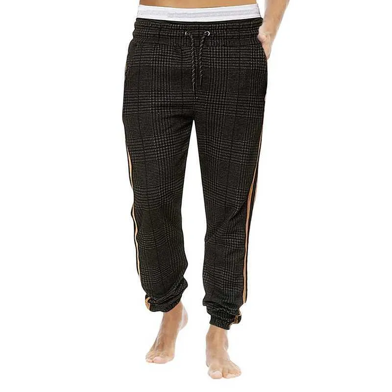 2021 chaud hommes Plaid pantalon coupe ajustée taille moyenne pantalon classique Vintage hommes affaires décontracté crayon pantalon formel pantalon Y0811