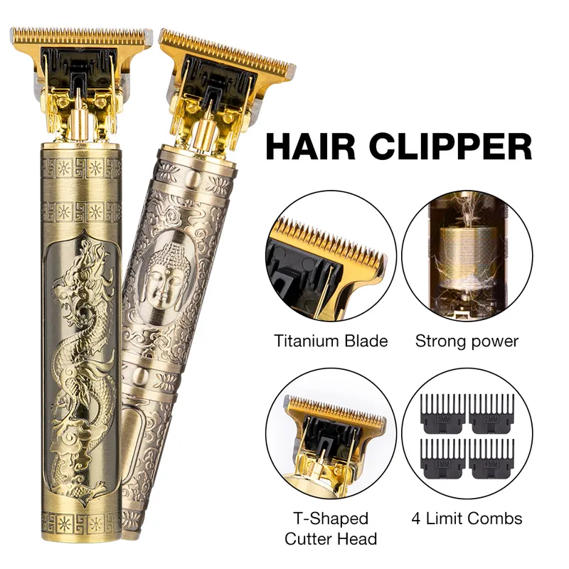 Clipper à cheveux T9 rechargeable USB pour hommes Tuymers électriques Taille de rasoir sans fil Machine de coupe de coiffure 0mm 220312