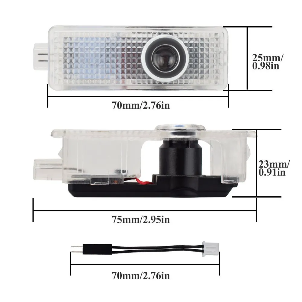 Lámpara del proyector de la luz de la luz del emblema del coche Lámpara de la luz de la puerta de bienvenida para BMW X1 E84 X3 E83 F25 M3 E90 E91 E60 E70 X5 X6