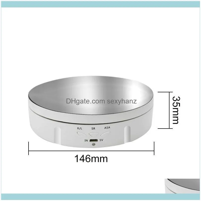 Travel Jewelry torebka sznurka prędkość elektryczna Inteligentna obrotowa stojak na wyświetlacz 360 stopni USB Uchwyt gramofonowy Pou279f