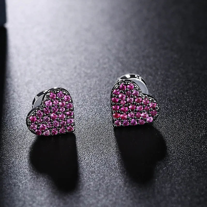 UMGODLY Luxus Marke Voll Micro Zirkonia Herz Form Stud Ohrringe Frauen Mode Yao Chen Sammlung Schmuck