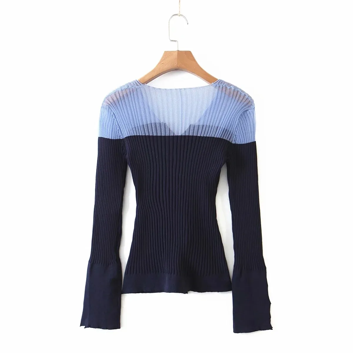 Foridol de malha transparente Cardigan Cardigan Manga Longa Slim Casual Sheer Sweater Tops Vintage Irregualr Cardigans 210415