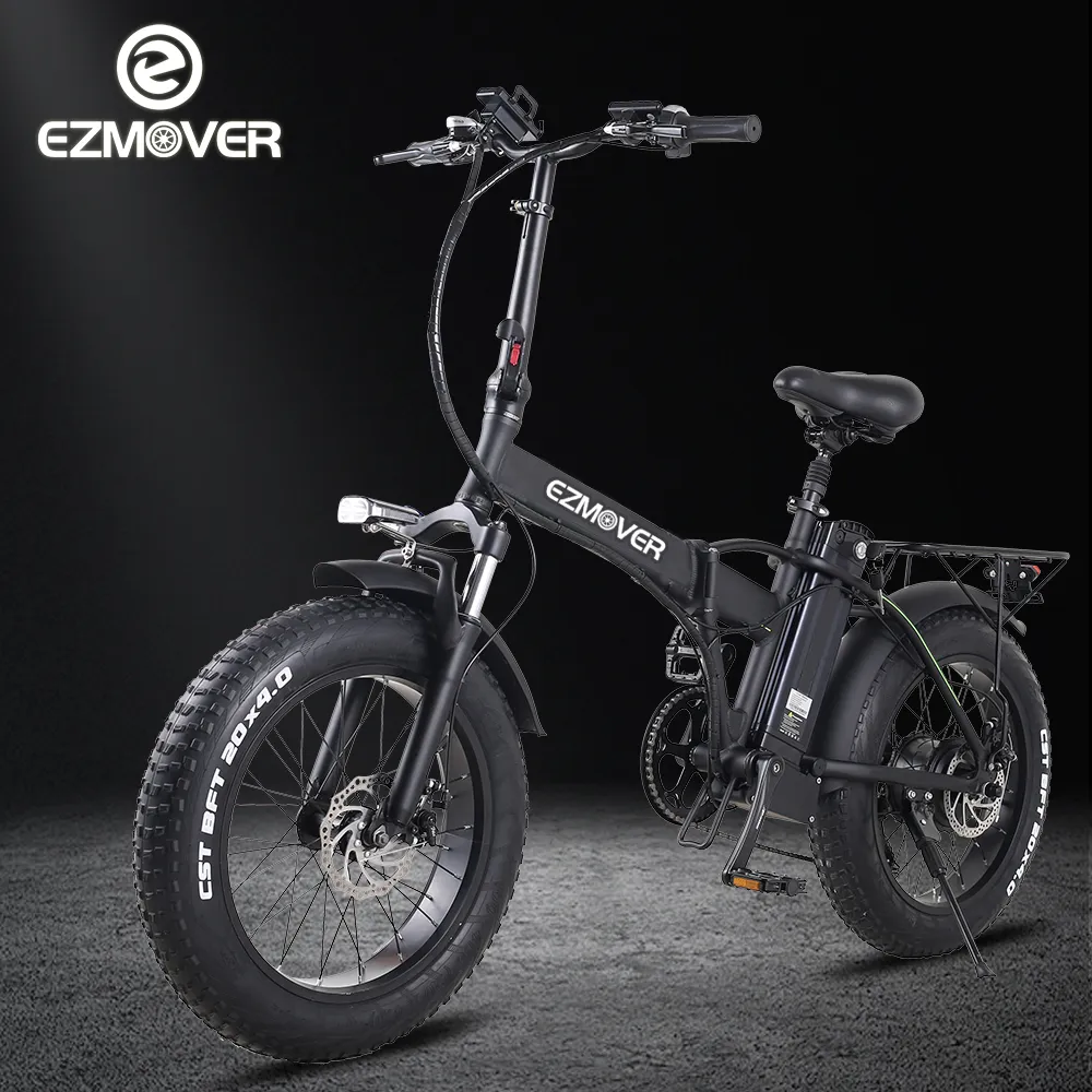 الدراجة الكهربائية 500W E دراجات قابلة للطي دراجة كهربائية Fatbike Mountain E-Bike 20 Inch 4.0 Fat Tyre Ebike 48V بطارية ليثيوم