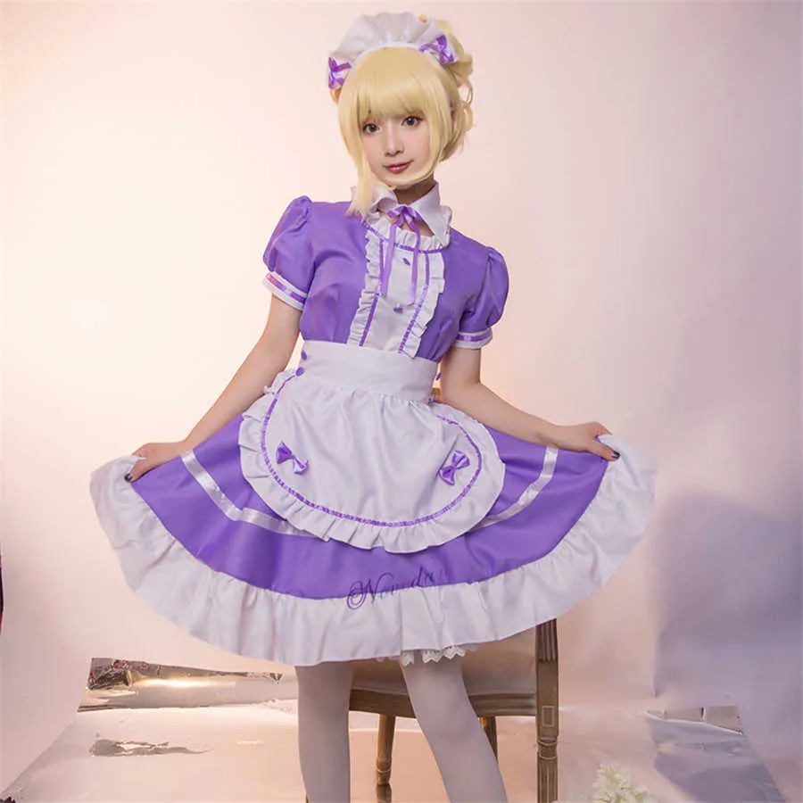 Sexy French Maid Costume Sweet Gothic Lolita Dress Anime Cosplay Sissy Maid Outfit Plus Size Halloween Costumes For Women Q08212861664