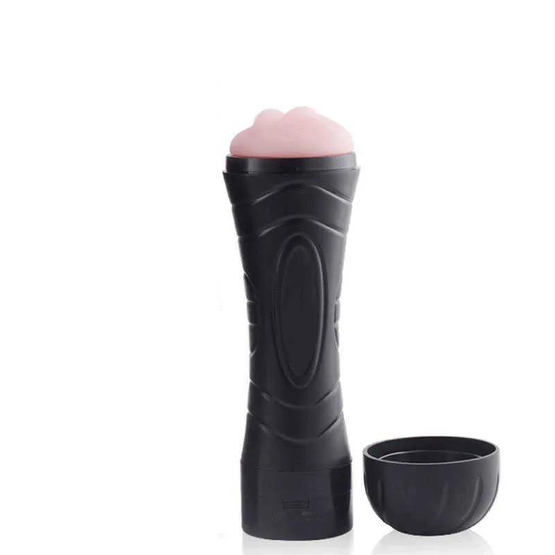 Giocattoli del sesso orale / vaginale uomo che succhia tazza del masturbatore maschile artificiale vera figa tascabile realistico strumento anale in silicone morbido adulti P0814