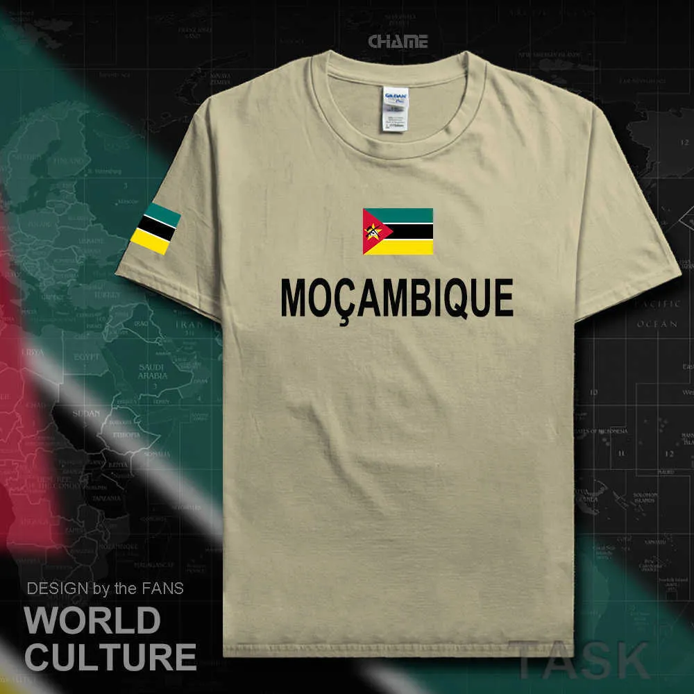 모잠비크 망 티셔츠 아프리카 패션 유니폼 국가 팀 100 % 코튼 티셔츠 의류 티즈 국가 스포츠 모즈 모잠비탄 X0621