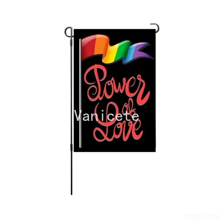 Bannière de drapeau arc-en-ciel 30 * 45 cm drapeaux gay lgbt Polyester drapeau de jardin gay fournitures de fête décoratives pour la maison par mer T2I52509