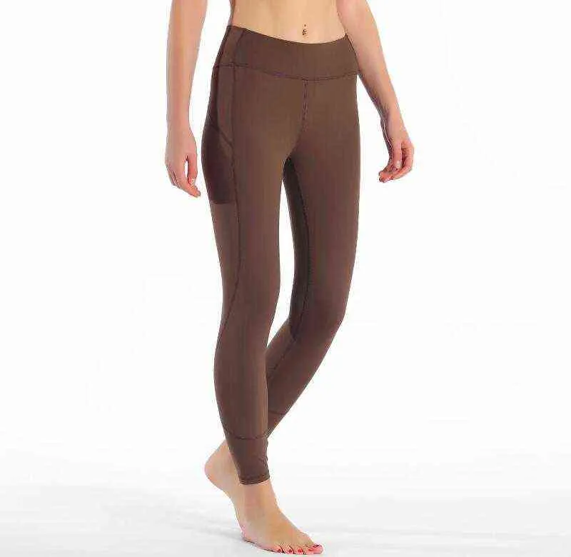 leggings da donna a vita alta Pantaloni Donna Leggings in tessuto super elastico a 4 vie Pantaloni con giunture a matita 211108