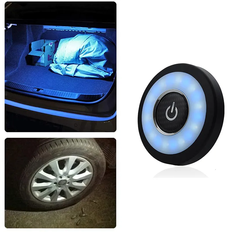 USB rechargeable voiture intérieur led tronc cargo zone lumières 12 v lumineux multi-fonction applique murale bâton sur n'importe où pousser pour véhicule