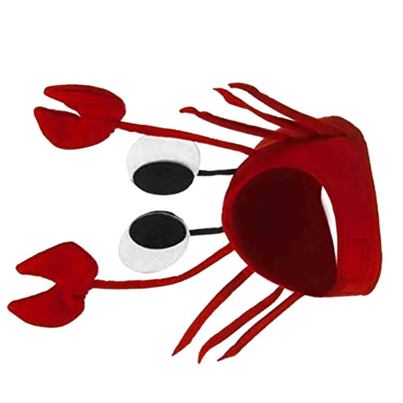 Red Lobster Crab Sea Animal Hat Funny Christmas Gift Costume Accessory Adult Child Cap Happy Year 211103