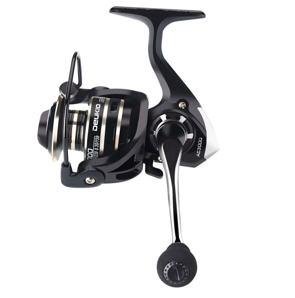 Full Metal Deniz Fishing Reel Besleyici Sazan Balıkçılık Dönen Makara Balıkçılığı Bobin Moulinet Sönen Makaralar 8kg Max Drag 1000-7000265D