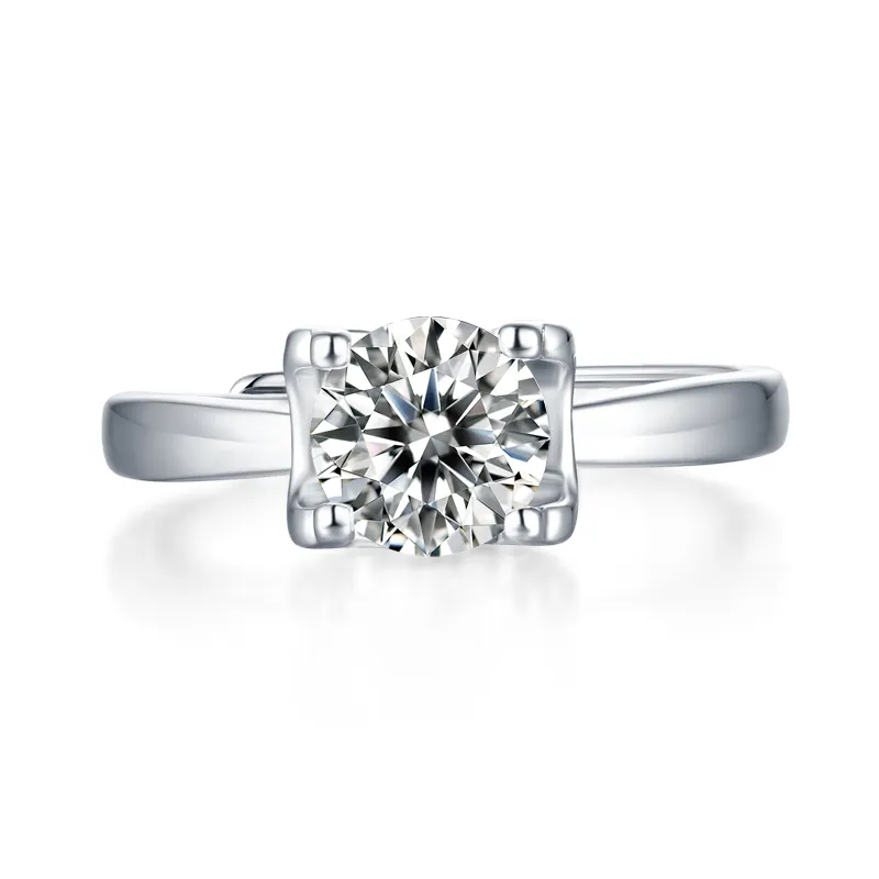 ANZIW 925 Sterling Silber Moissanit Diamant 05CT/10CT/20CT/30CT Verlobungsring Einstellbare Größe Für Frauen Schmuck geschenk