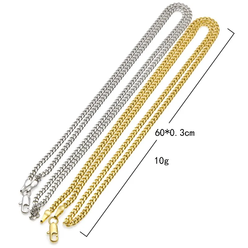 Мужские украшения для подвесного ожерелья для подвесной подвески моды хип -хоп с 60 см. Кубинская цепочка звена280D