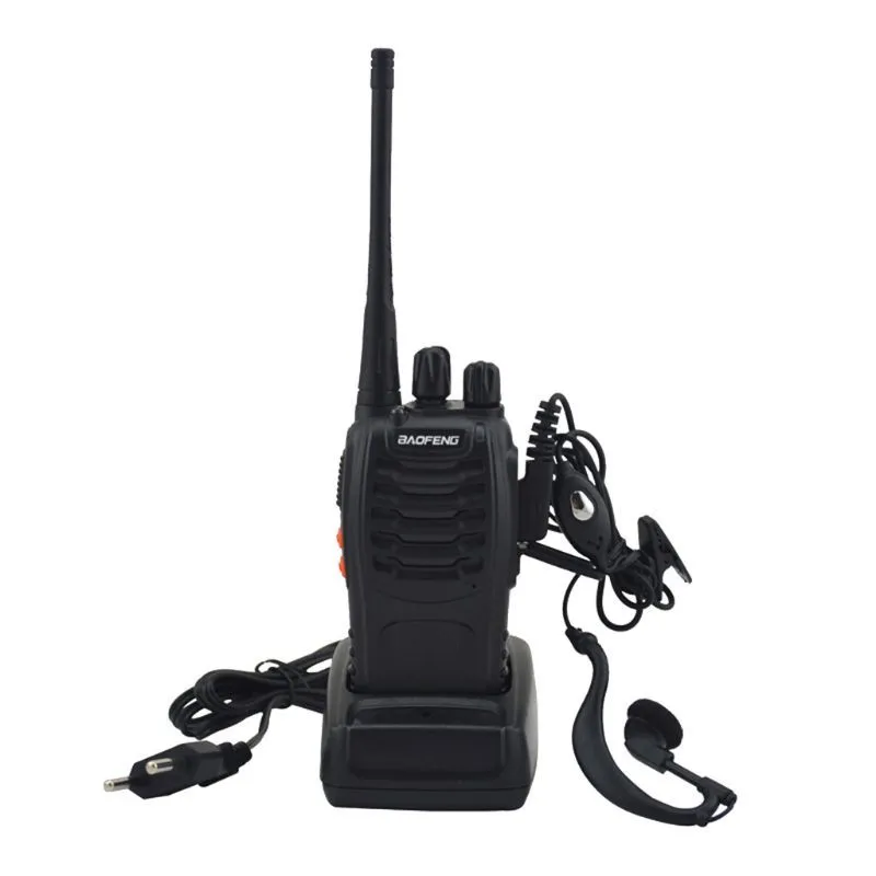 2 stks / partij Baofeng BF-888S Walkie Talkie Two Way Radio Baofeng 888S UHF 400-470MHz 16CH Draagbare transceiver met X6HA