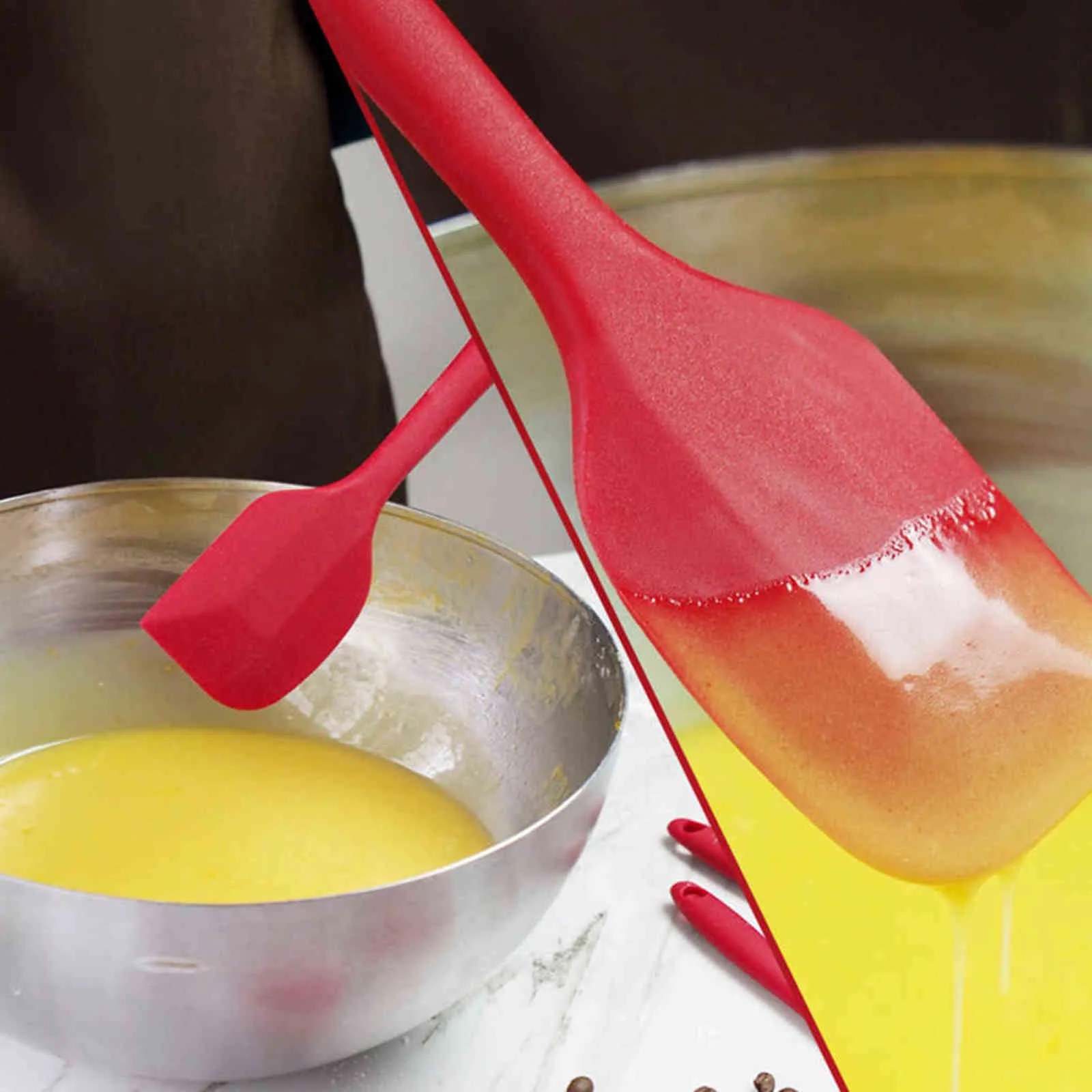 6 pièces spatule ensembles BPA Silicone grattoirs cuillère antiadhésive silice gâteau BBQ résistant à la chaleur ustensiles de cuisine outils de cuisson 2111109963943