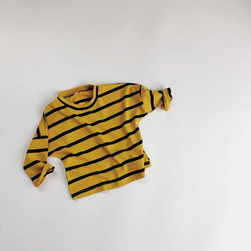 Bear Leader born Baby Striped Tees For 1-6 Years Girls Boys Full Sleeves T-Shirt Kids Casual Sweatshirt Clothes Children Tops 210708