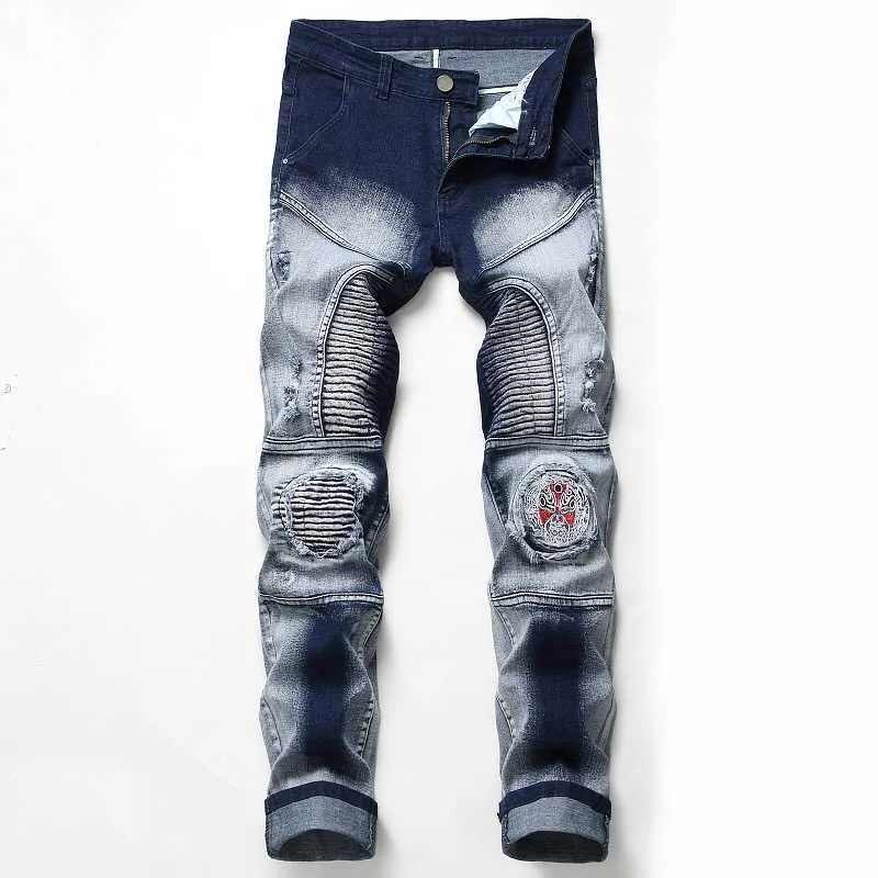 Full längdbyxor 2020 Hombre Causal Plus Storlek 42 Pantalon Jeans Street Skinny Jeans Men X0621