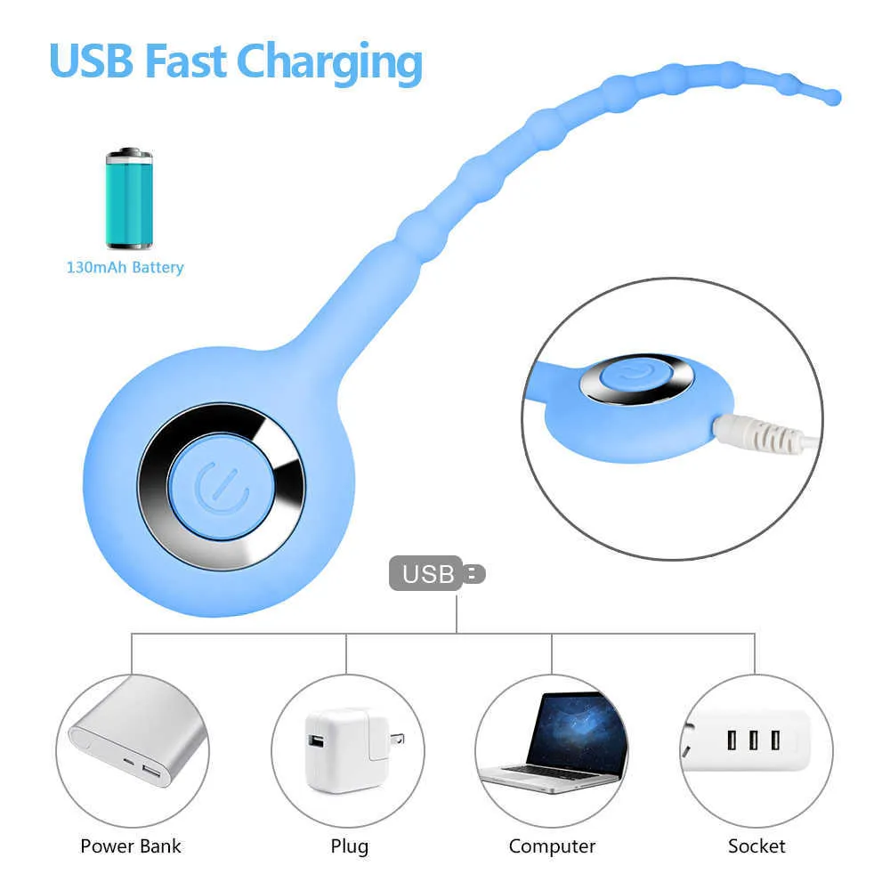 Вибратор заглушки уретранного пениса для мужчин уретры Дилаторы Звук простата массажер с задним штепсель