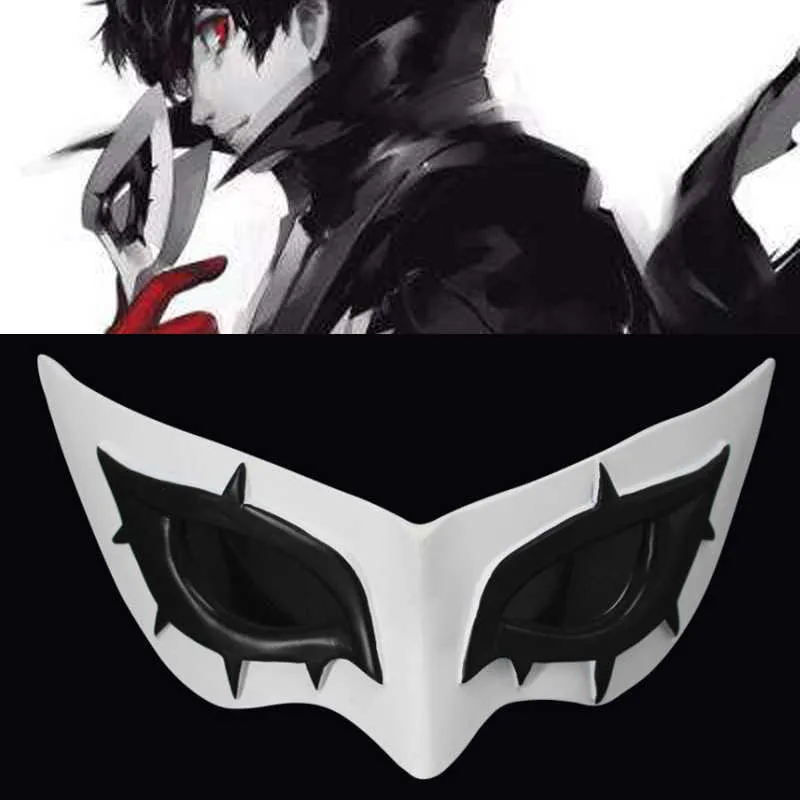 Persona 5 Eroe Arsene Joker Maschera Cosplay ABS Benda sull'occhio Kurusu Akatsuki Prop Gioco di ruolo Accessorio di Halloween H0910196a