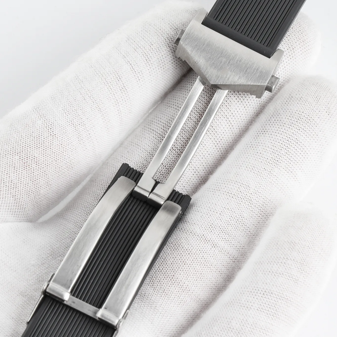 Bracelet de montre en caoutchouc étanche en acier inoxydable avec boucle pliable pour Bracelet AQUARACER montre homme 22-18mm noir bleu marron287o