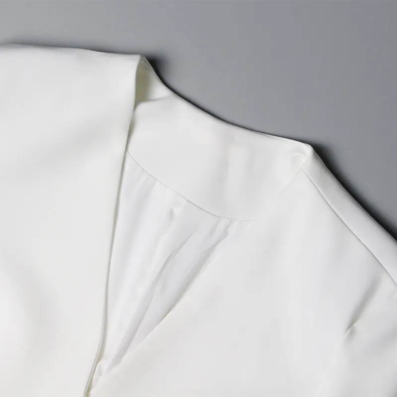 Spring Women's Suits Fashion Designer Embroidered Tie Hem Irregular Small Suit