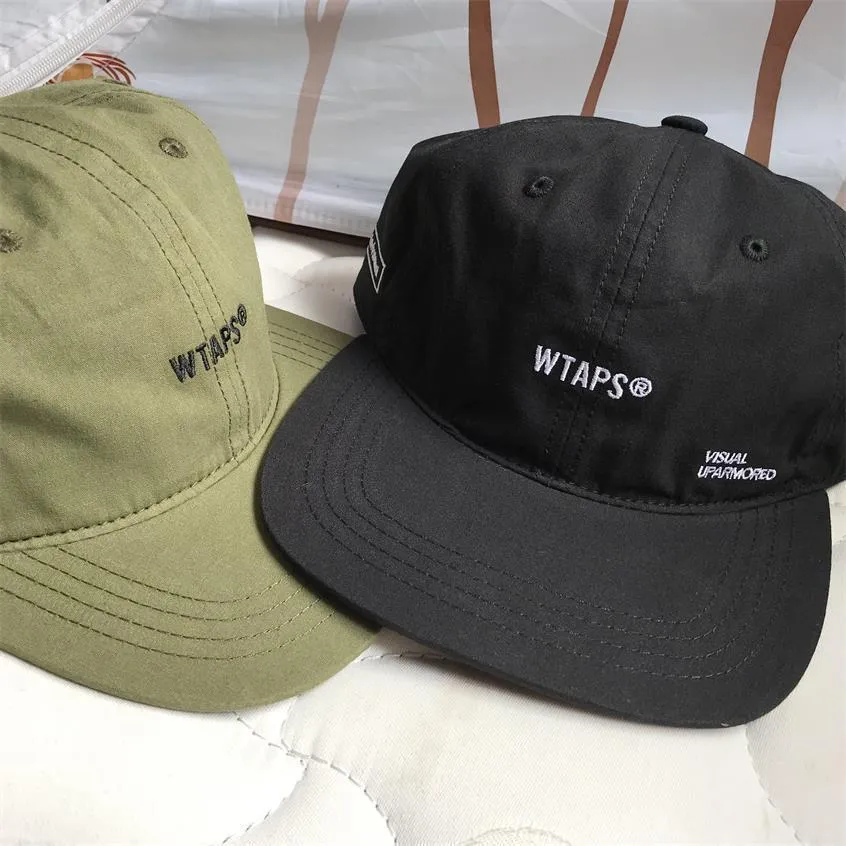 WTAPS Casquette de baseball à bord plat Hommes Femmes Broderie Papa Chapeau Hip Hop Snapback Trucker Cap Golf Extérieur Réglable Casual Harajuku T201880