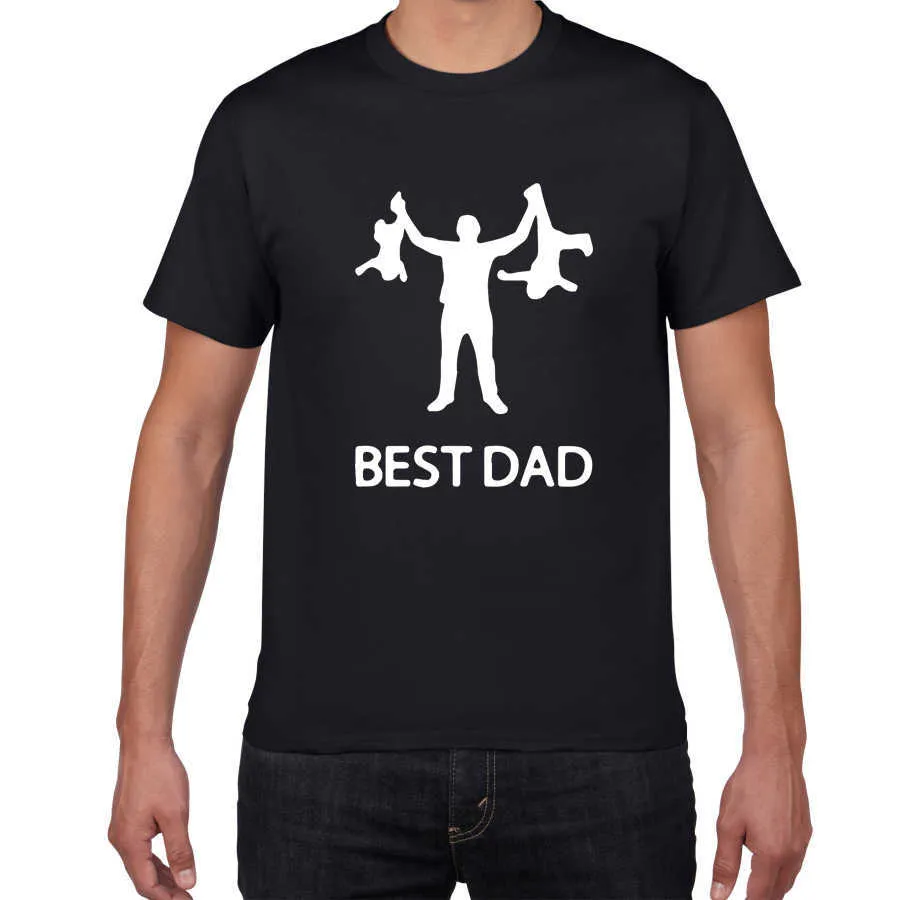 Papà streetwear Tshirt uomo Funny Design Father Day 100% cotone estate hip hop T shirt regalo tshirt homme vestiti 210629