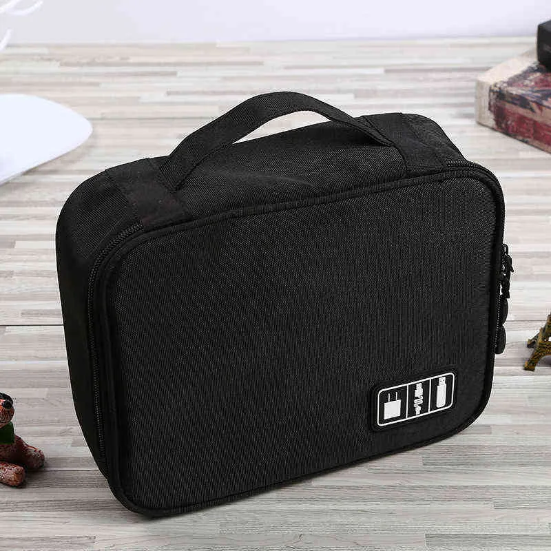 Multifunction Digital Storage Bag USB Data Cable Earphone Wire pen Power bank Organizer Portable Travel Kit Case Pouch 211102314I