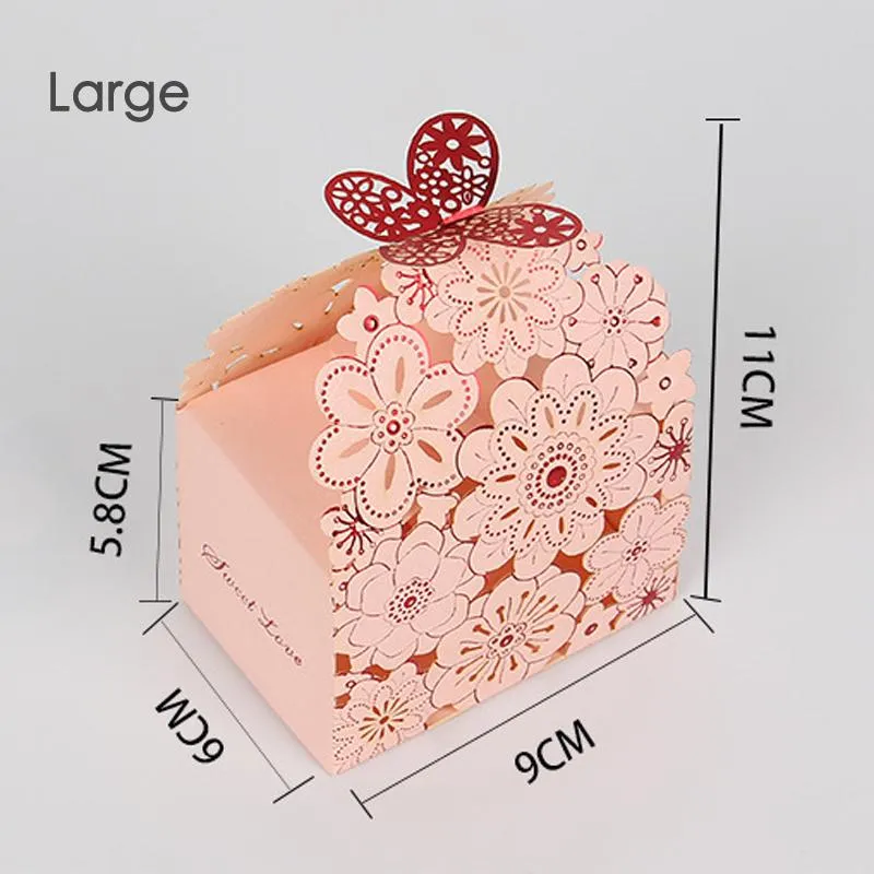 Gift Wrap Golden Hollow Butterfly Candy Bag Box Package Wedding Favor Boxes Thank You Birthday Party Bags2138