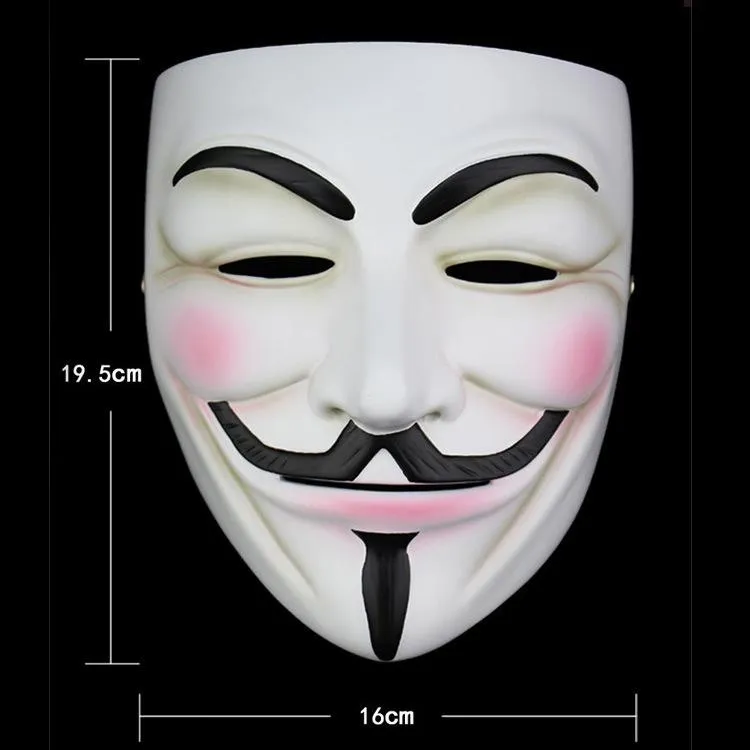 Film V för Vendetta Team Halloween Cosplay Plastic Mask Horror Adult Children Rollspel Reprops Gift6531407