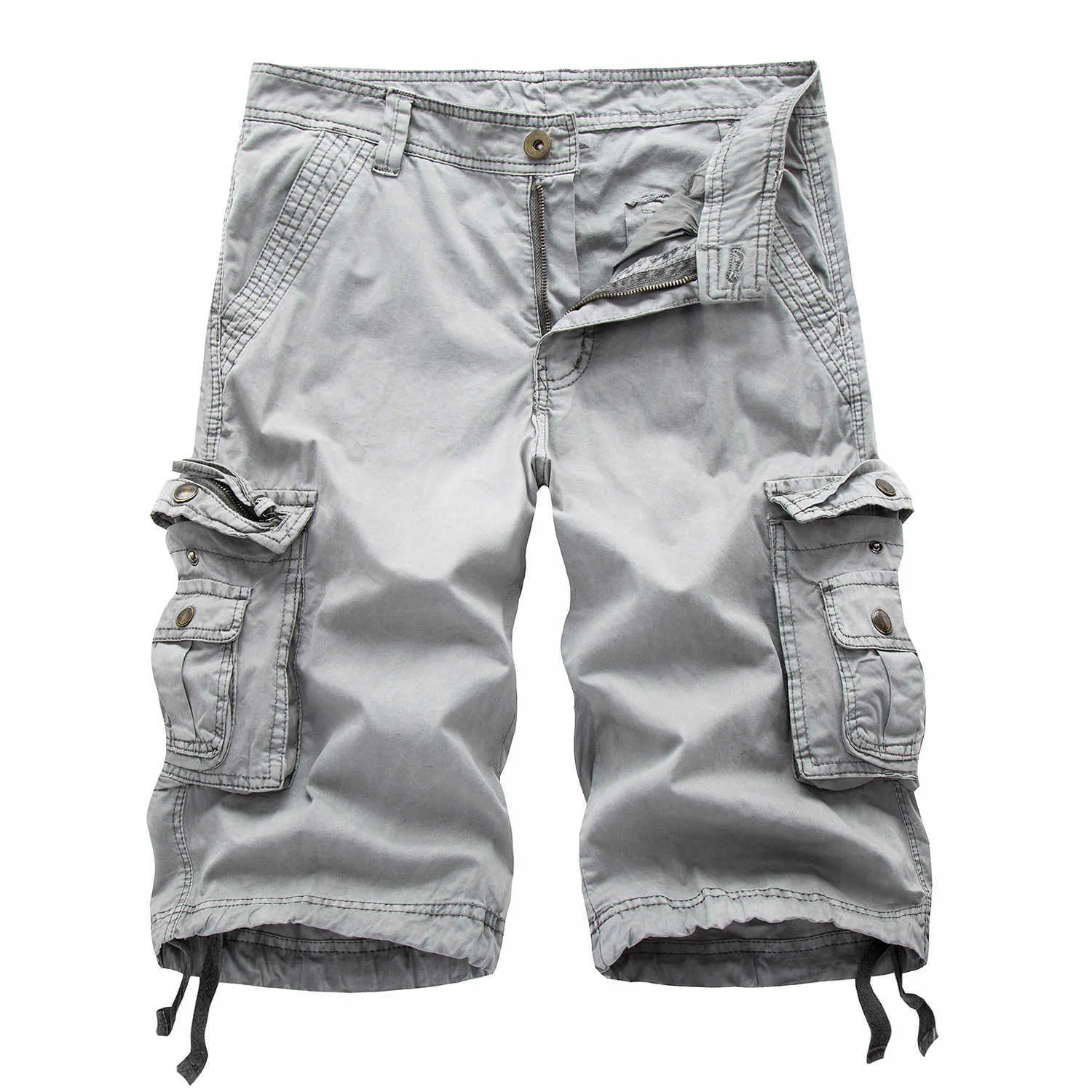 Plus Size 29-48 Brand Summer Camouflage Loose Cargo Shorts Men Camo Summer Short Pants Homme Cargo Shorts NO BELT 210720