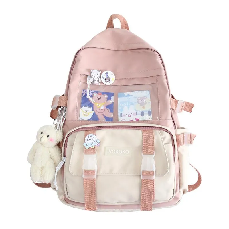 Mochila EnoPella Moda Impermeable Mujeres Adolescente Chica Kawaii BookBag Laptop Rucksack Lindo Estudiante Bolsa Escolar Mochila Female253z