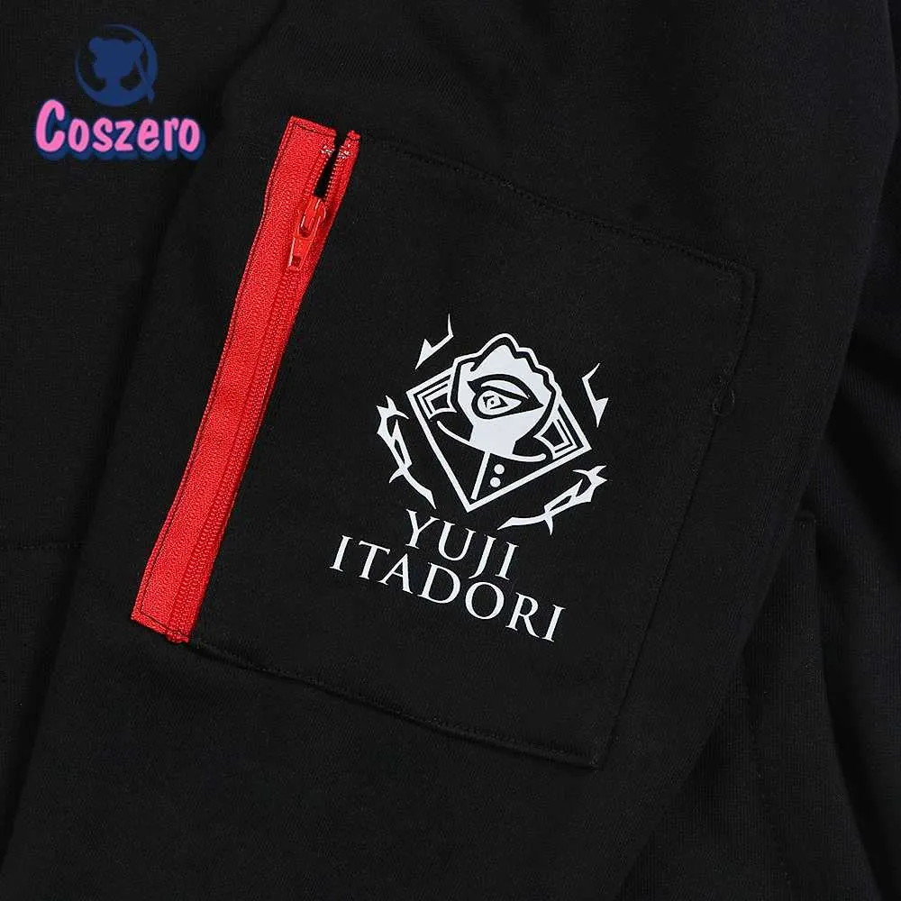 Nuevo Anime Jujutsu Kaisen pulóver abrigo hombres mujeres Casual chaqueta con capucha Cosplay negro Streetwear Harajuku Yuji Itadori sudaderas Y0913