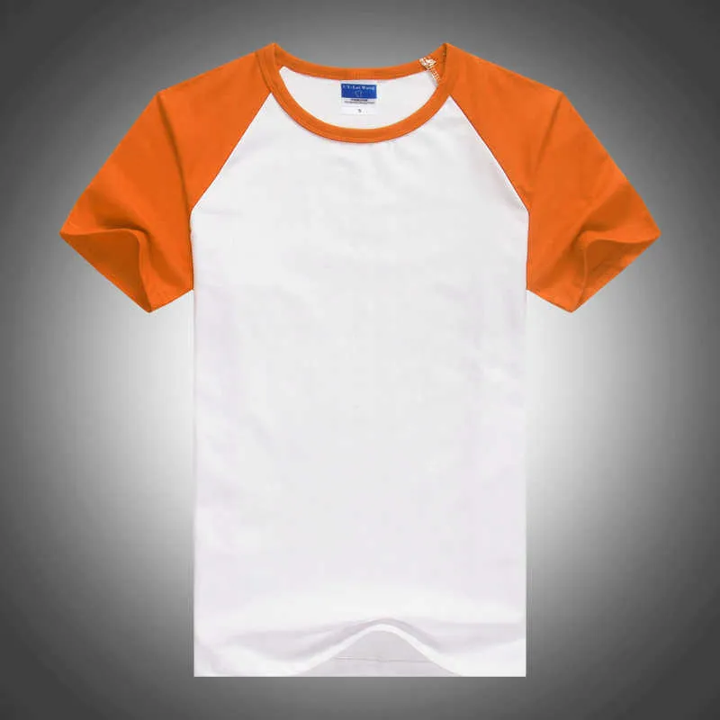 Summer Tee Shrit Men T Shirt Round Collar Cotton Mens Casual Slim Fit Raglan Short Sleeve T-Shirts Tops 210629