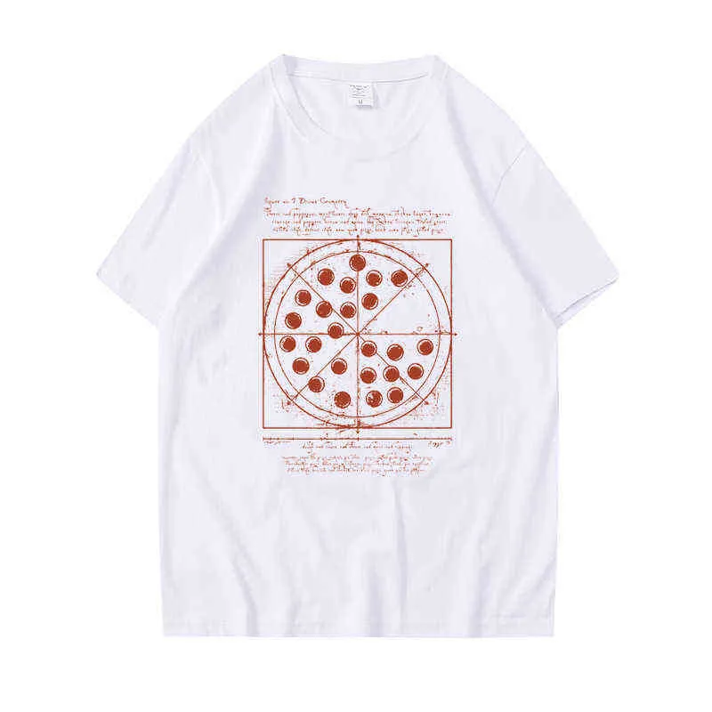 Vitruvian pizza t-tröjor Tom Holland samma stil Unisex bomull Casual Tees Toppar Mode Streetwear Y220214