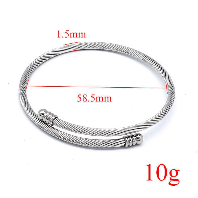 Aiovlo nouveau bracelet à breloques réglable en acier inoxydable bricolage accessoires de bracelet bracelet fin bijoux pour faire des femmes cadeau Q07192092