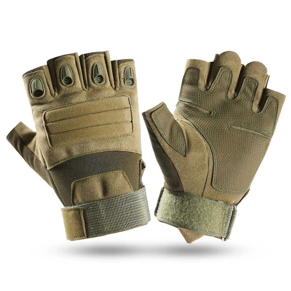 Demi-doigt tactique armée gants militaire Paintball tir Airsoft PU cuir écran tactile caoutchouc équipement de protection femmes hommes