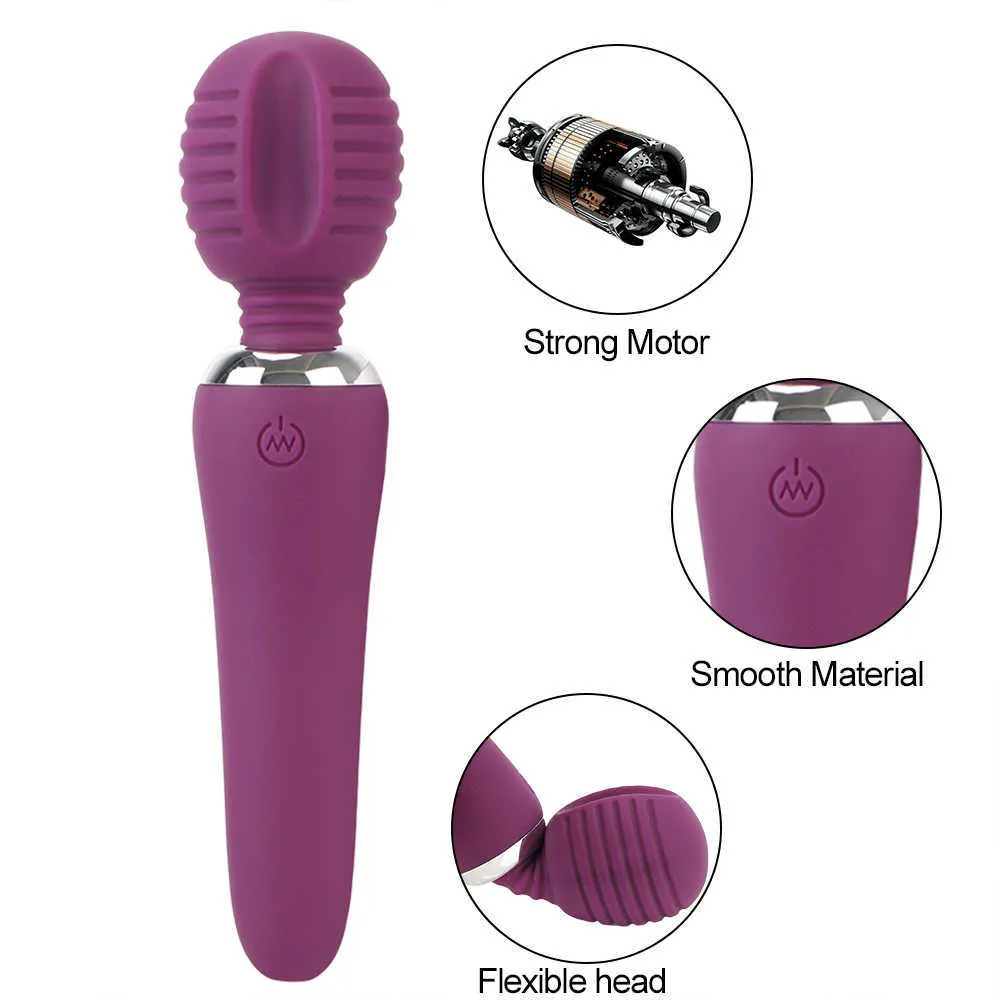 Massage Items Magic Wand AV Vibrator 10 Speeds G-Spot Massager Clitoris Nipple Stimulator Sex Toys for Woman Super Powerful Shop