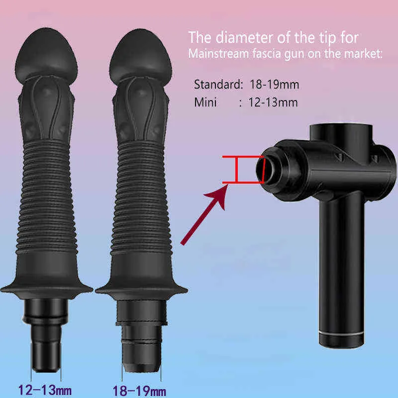 Массажный пистолет с вибрационной головкой, аксессуары для пистолета, секс-силиконовые головки для фасции, перкуссионные вибраторы для женщин и мужчин 2201159802081