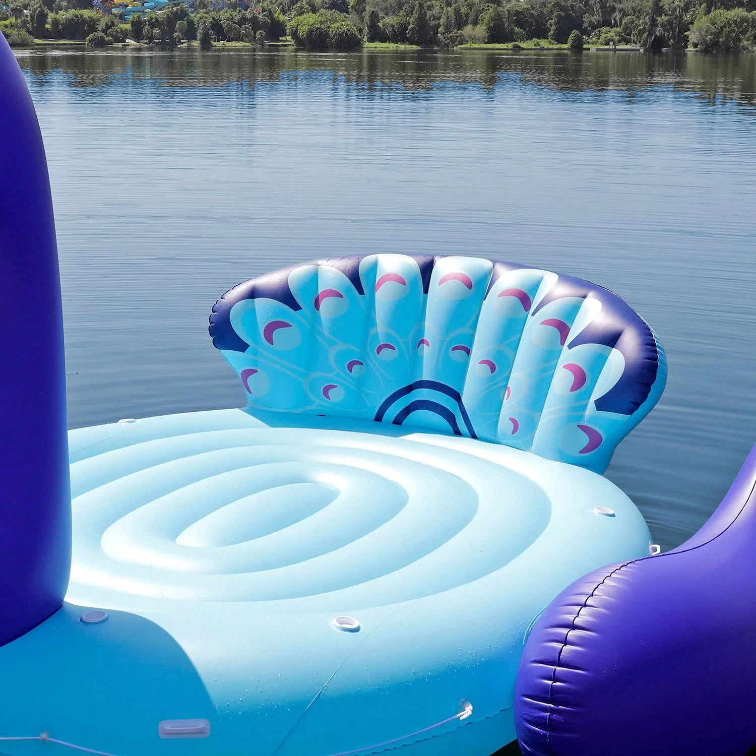6 Personen riesige aufblasbare Pfauenpool schwimmende Bootsgiant Schwimmschwimmluft Matratzen Lounge für Sommerparty See Wasserspielzeug5509224