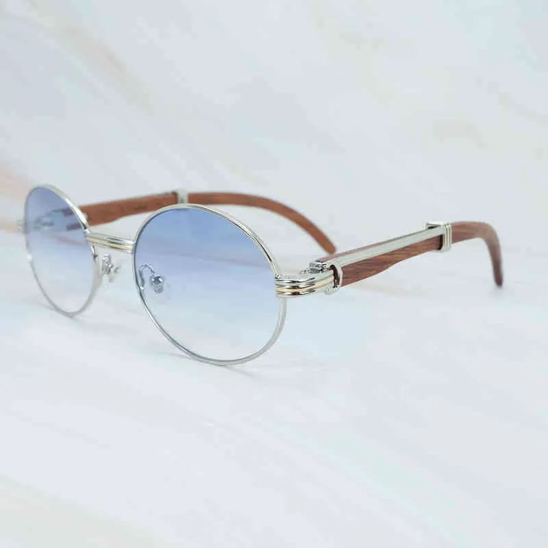 2024 mode utanför lyxdesigner Nya män och kvinnors solglasögon utanför metall trä män tillbehör vintage namn trending produkt glasögon gafas