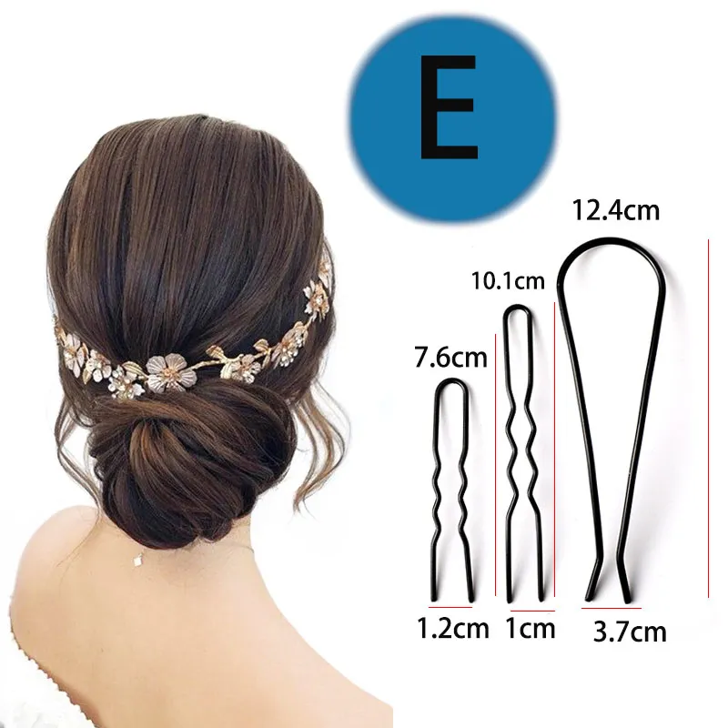 Hair Pin Fork Easy Styling Like Coiling Comb Elastic Metal Soft Stick Bun Maker DIY Accessories Braiding Tools HairClips6976201