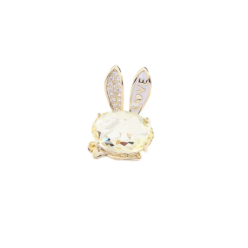 Japan en Zuid-Korea Love Letter Rabbit Gem Broch Leuke Pin Elegant Sweet vaste kleding Western Fitting Women