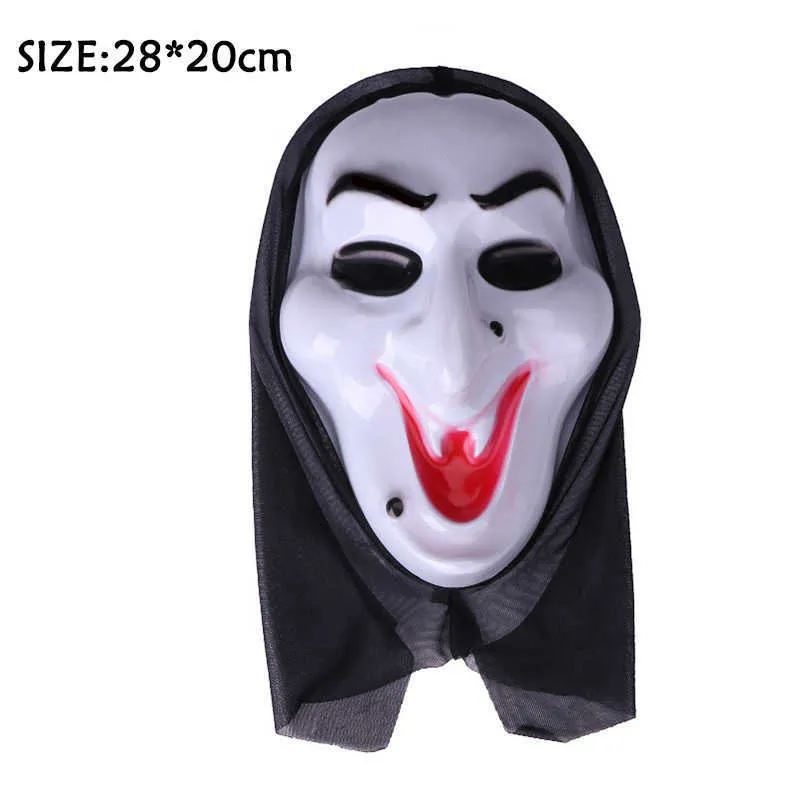 Halloween Mask Horror Haloween Masquerade Party Screaming Ghost Mask Decor Witch Bat Happy Halloween Party décor 2021 Q08064888145
