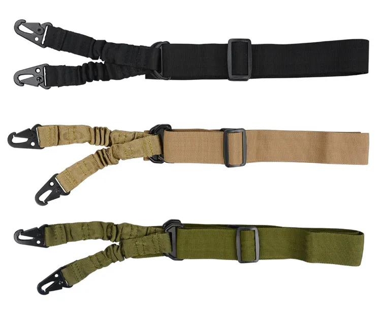 Ventilador militar ao ar livre Multifuncional Cinto de dois pontos Missão CS Tactical Strap Lanyard Messenger Nylon Grab Corrida