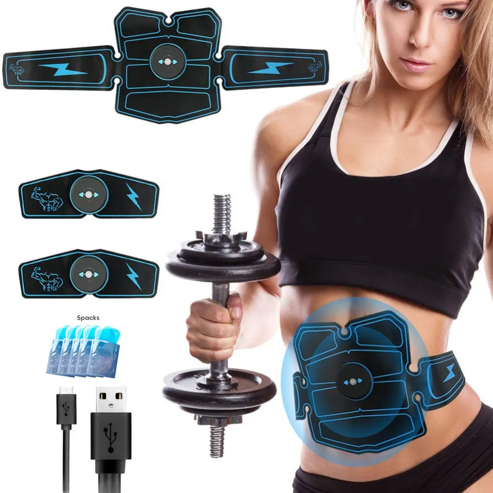 Smart EMS Abdominal Muscle Stimulator Toner Rechargeable Vibrating Belt Hip Trainer Massage Electrostimulation Fitness Equipment8944378